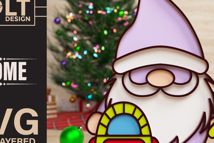 Intra απο ξύλο plywood 3mm-4mm πάχος Επιστροφή στο σχολείο Gnome Papercut 3D Δίασταση 40x40 cm INTRAFABR-73006237