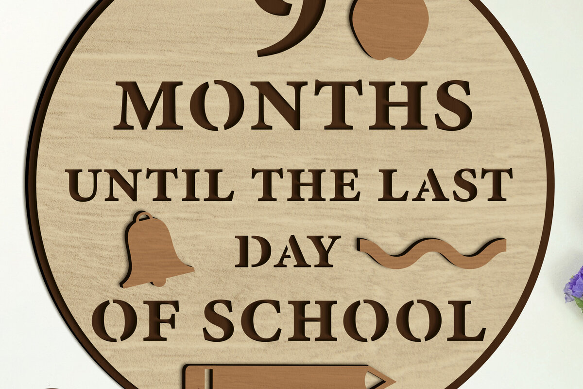 Intra απο ξύλο plywood 3mm-4mm πάχος Επιστροφή στο σχολείο Στρογγυλή διακόσμηση τοίχου Δίασταση 30x20 cm INTRAFABR-97050476