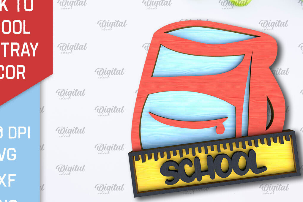 Intra απο ξύλο plywood 3mm-4mm πάχος Επιστροφή στη σχολική βαθμίδα Δίσκος λέιζερ Δίασταση 30x20 cm INTRAFABR-102240564