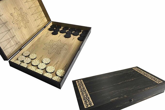 Intra απο ξύλο plywood 3mm-4mm πάχος Παιχνίδι τάβλι, Επιτραπέζιο παιχνίδι Δίασταση 30x20 cm INTRAFABR-38045102