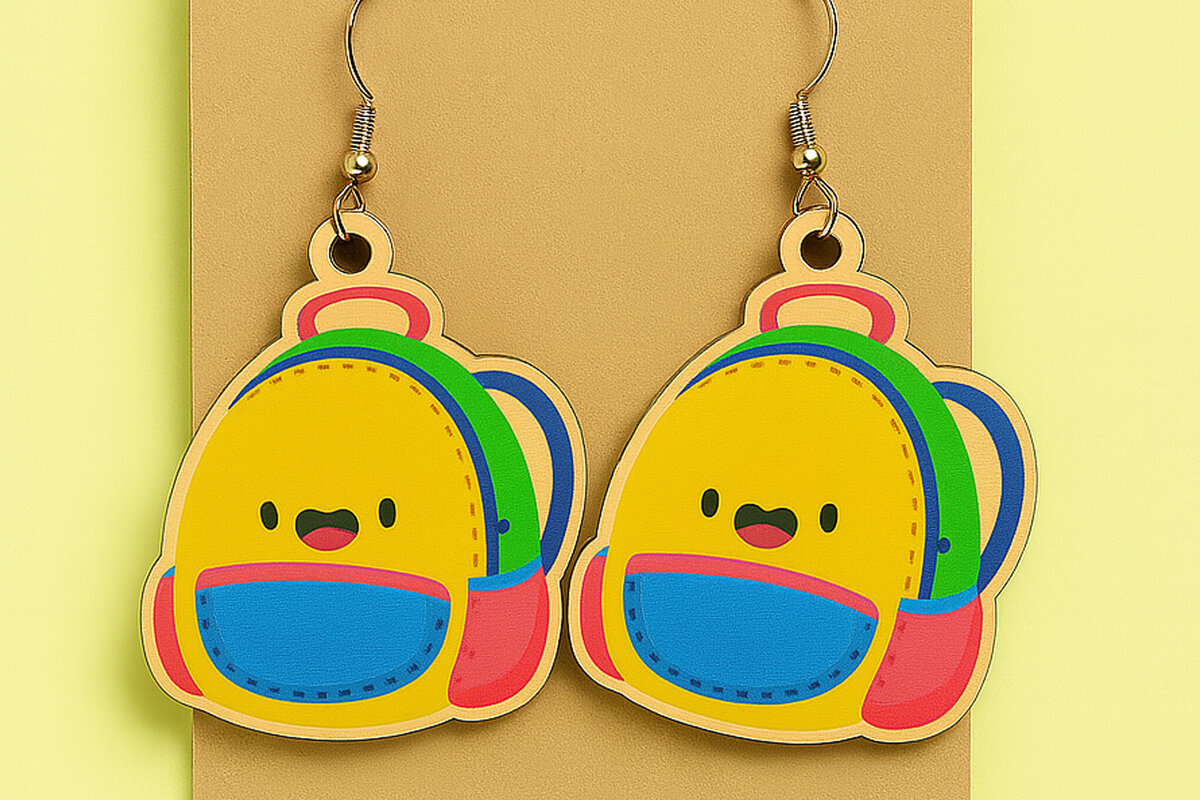 Σετ των 3 Intra απο ξύλο plywood 3mm-4mm πάχος Σκουλαρίκια πλάτης Design Δίασταση 2x2 cm INTRAFABR-124974627