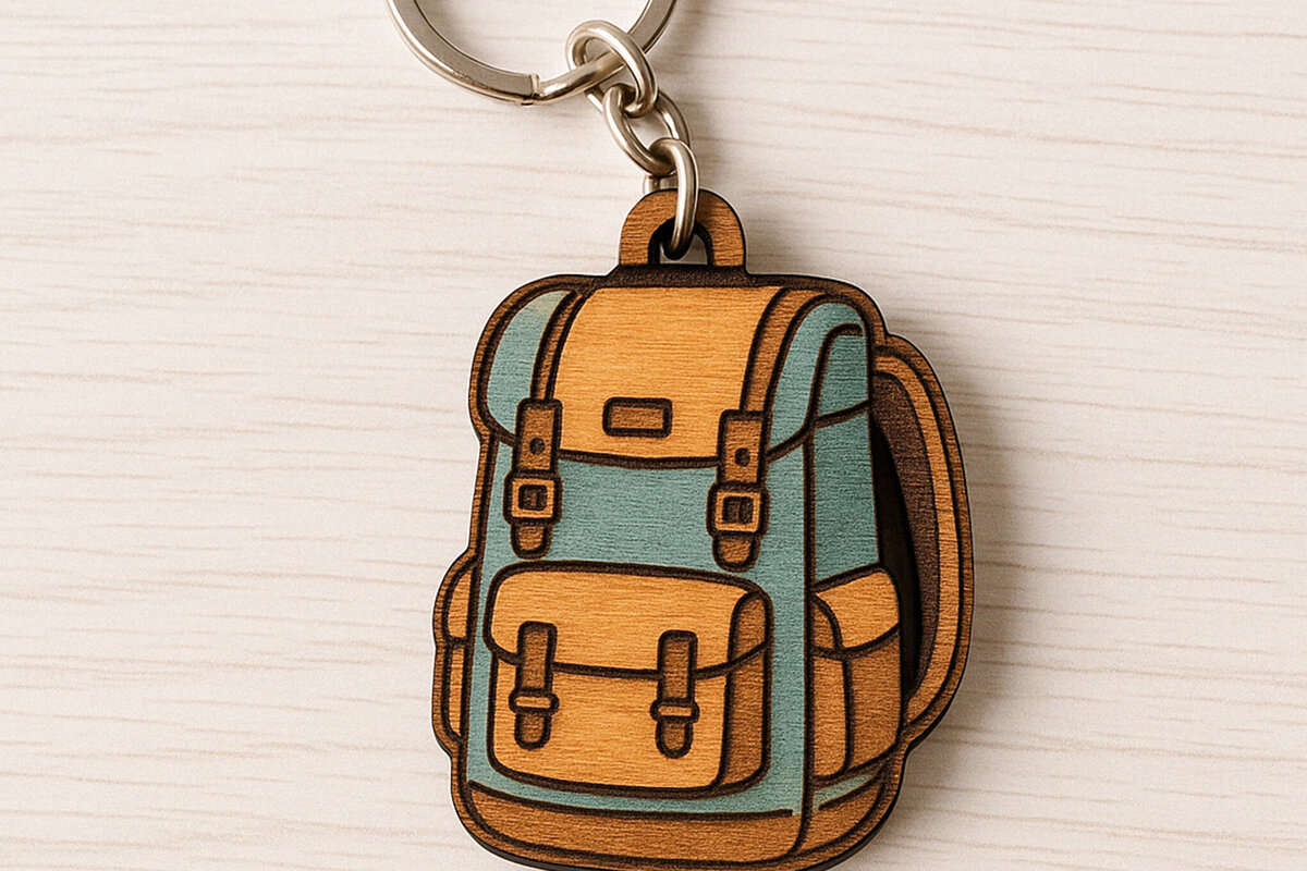 Σετ των 3 Intra απο ξύλο plywood 3mm-4mm πάχος Μπρελόκ πλάτης για Κάμπινγκ Δίασταση 6x6 cm INTRAFABR-120685105