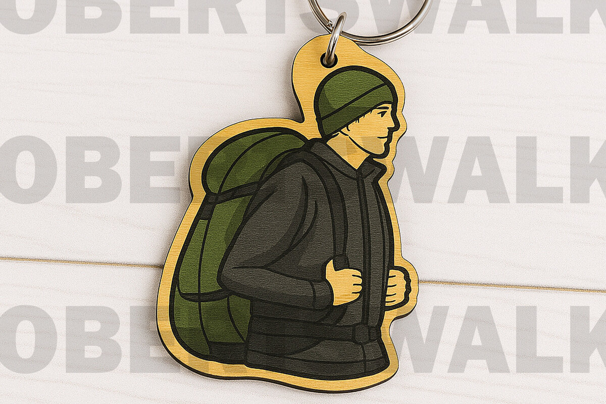 Σετ των 3 Intra απο ξύλο plywood 3mm-4mm πάχος Μπρελόκ Backpacker Cut  Δίασταση 6x6 cm INTRAFABR-123398961