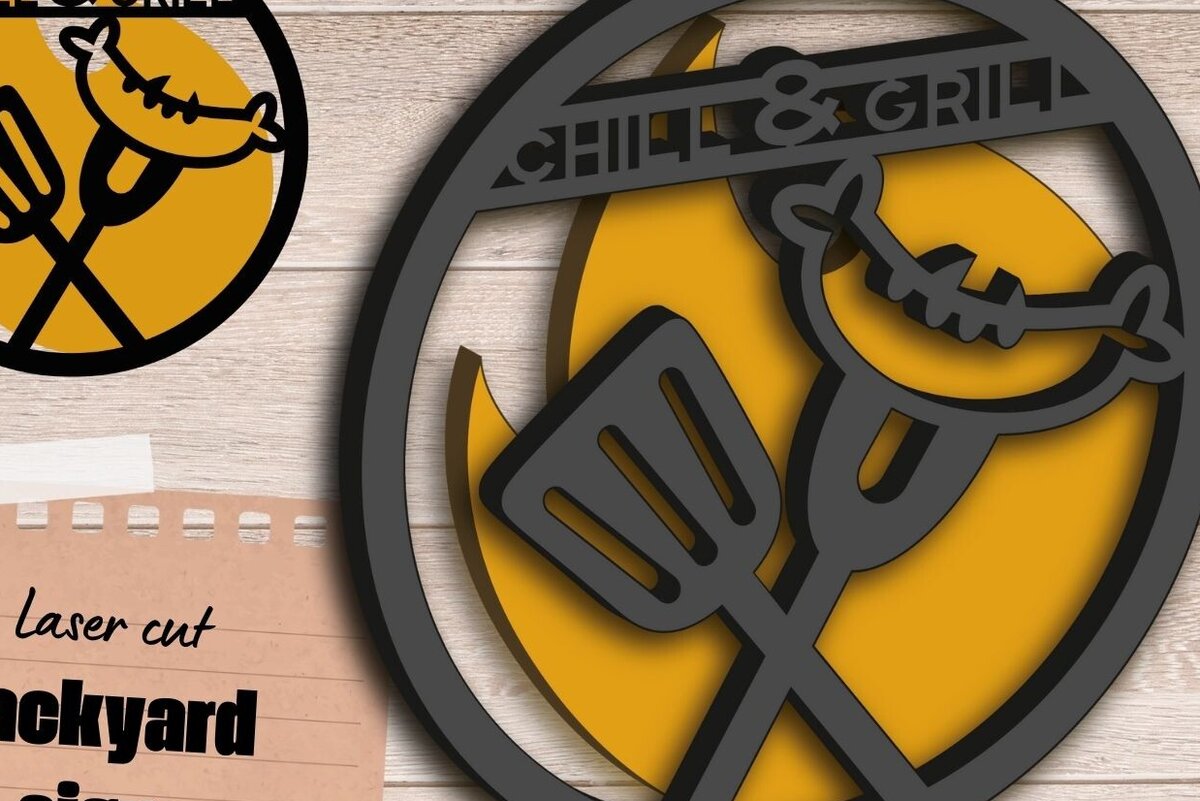 Intra απο ξύλο plywood 3mm-4mm πάχος Επιγραφή Backyard,Glowforge Δίασταση 30x20 cm INTRAFABR-94766550