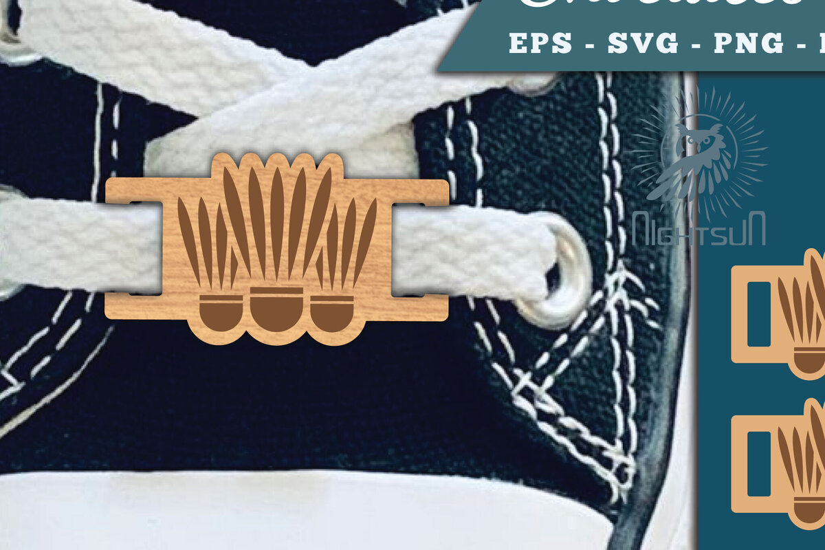 Σετ των 2 Intra απο ξύλο plywood 3mm-4mm πάχος Κορδόνια για μπάλα μπάντμιντον Ετικέτες Δίασταση 15x15 cm INTRAFABR-112189791