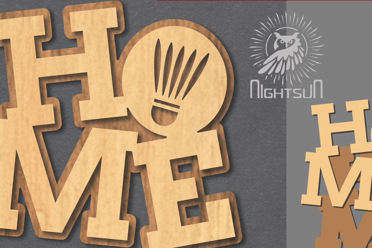 Σετ των 3 Intra απο ξύλο plywood 3mm-4mm πάχος Διακόσμηση με λέιζερ σπιτιού για μπάντμιντον 1 Δίασταση 15x15 cm INTRAFABR-120389568