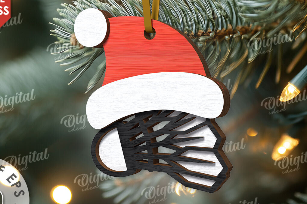 Σετ των 3 Intra απο ξύλο plywood 3mm-4mm πάχος Μπάντμιντον Αθλητικό Χριστουγεννιάτικο Στολίδι Δίασταση 8x8 cm INTRAFABR-110767754