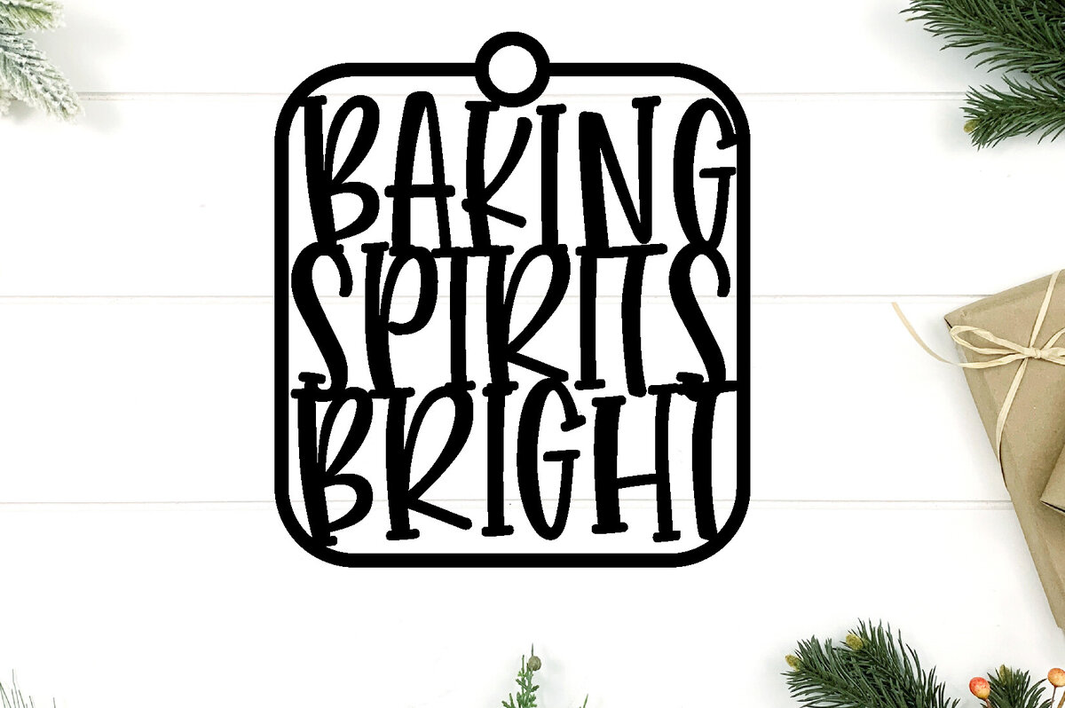 Σετ των 3 Intra απο ξύλο plywood 3mm-4mm πάχος BAKING SPIRITS BRIGHT Στολίδι Μεταλλικό Wal Δίασταση 8x8 cm INTRAFABR-86052585