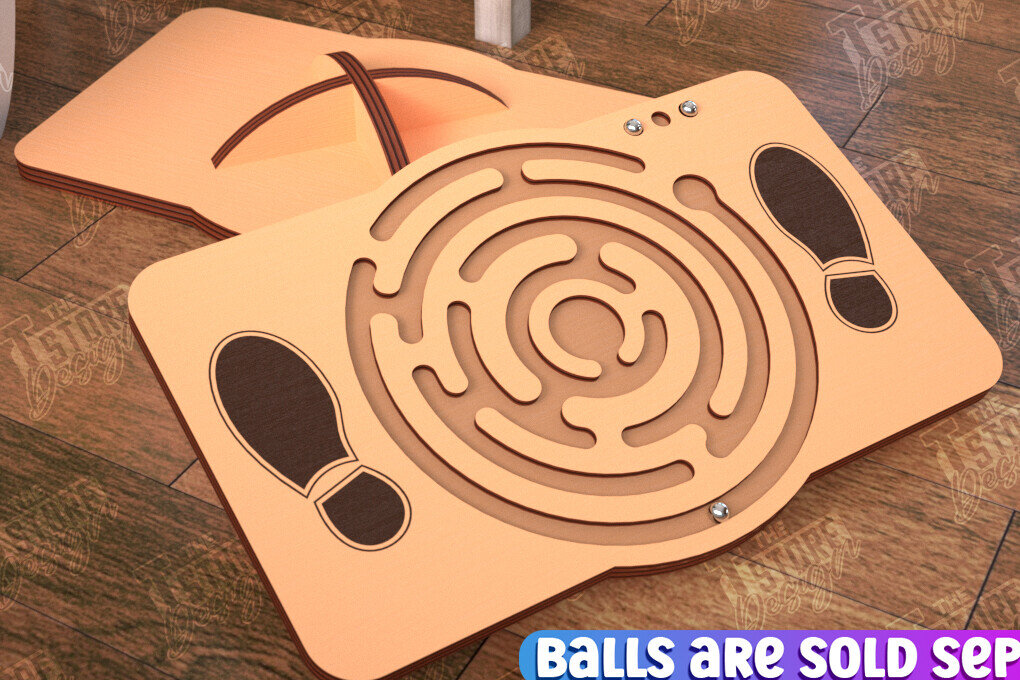 Intra απο ξύλο plywood 3mm-4mm πάχος Πίνακας Ισοζυγίου | Πλατφόρμα εξισορρόπησης | CNC Δίασταση 40x40 cm INTRAFABR-99494361