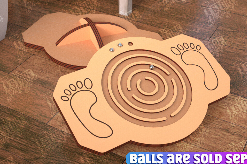 Intra απο ξύλο plywood 3mm-4mm πάχος Πίνακας Ισοζυγίου | Πλατφόρμα εξισορρόπησης | CNC Δίασταση 40x40 cm INTRAFABR-99494369