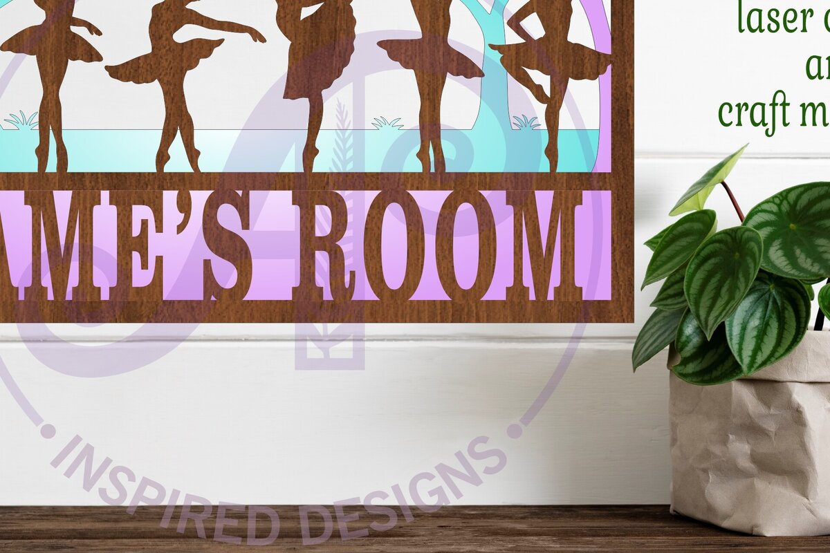 Intra απο ξύλο plywood 3mm-4mm πάχος Πινακίδα ονόματος σκηνής μπαλαρίνας 3 Layer Δίασταση 35x35 cm INTRAFABR-91011141