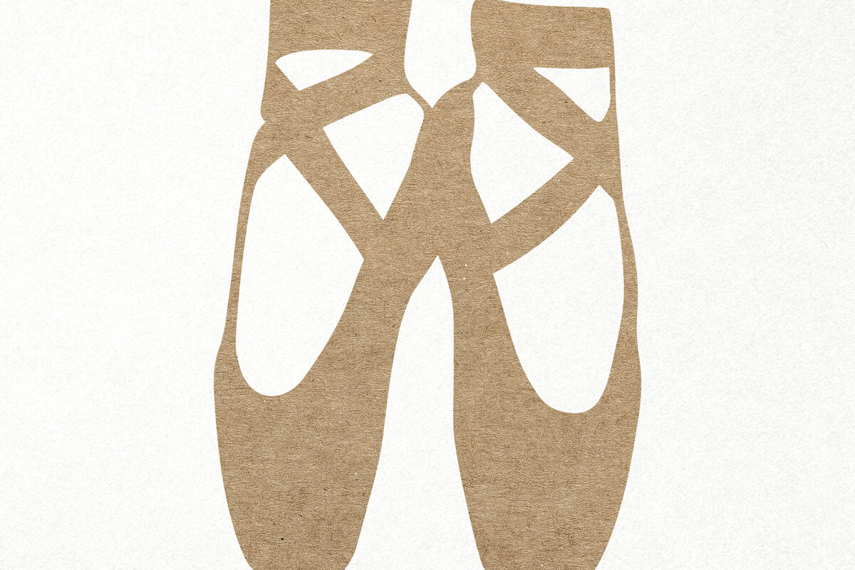 Σετ των 3 Intra απο ξύλο plywood 3mm-4mm πάχος Παπούτσια Ballerina , Ballet Pointe Shoes Δίασταση 7x7 cm INTRAFABR-115240225