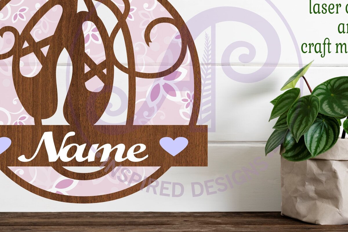 Σετ των 3 Intra απο ξύλο plywood 3mm-4mm πάχος Μονόγραμμα με κεφαλαίο παπούτσι μπαλέτου Letter O Δίασταση 9x9 cm INTRAFABR-91015511