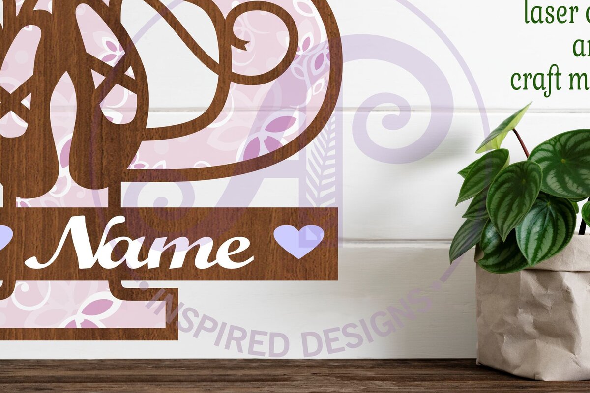 Σετ των 3 Intra απο ξύλο plywood 3mm-4mm πάχος Μονόγραμμα με κεφαλαίο παπούτσι μπαλέτου Επιστολή P Δίασταση 9x9 cm INTRAFABR-91015540