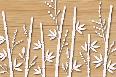 Intra απο ξύλο plywood 3mm-4mm πάχος Ξύλινο Bamboo Wall Art Cut 1646 Δίασταση 40x40 cm INTRAFABR-123196111