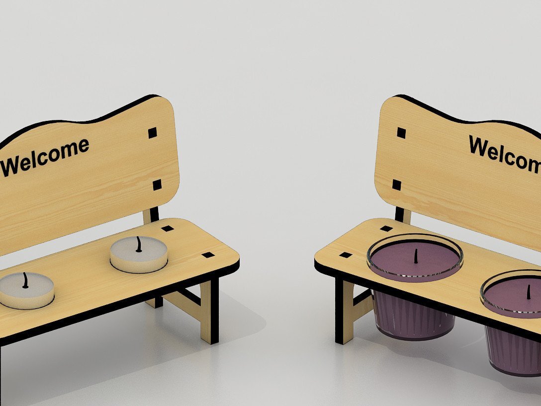 Intra απο ξύλο plywood 3mm-4mm πάχος Κηροπήγιο Τράπεζας Κοπές  Tealight Δίασταση 30x20 cm INTRAFABR-39968340