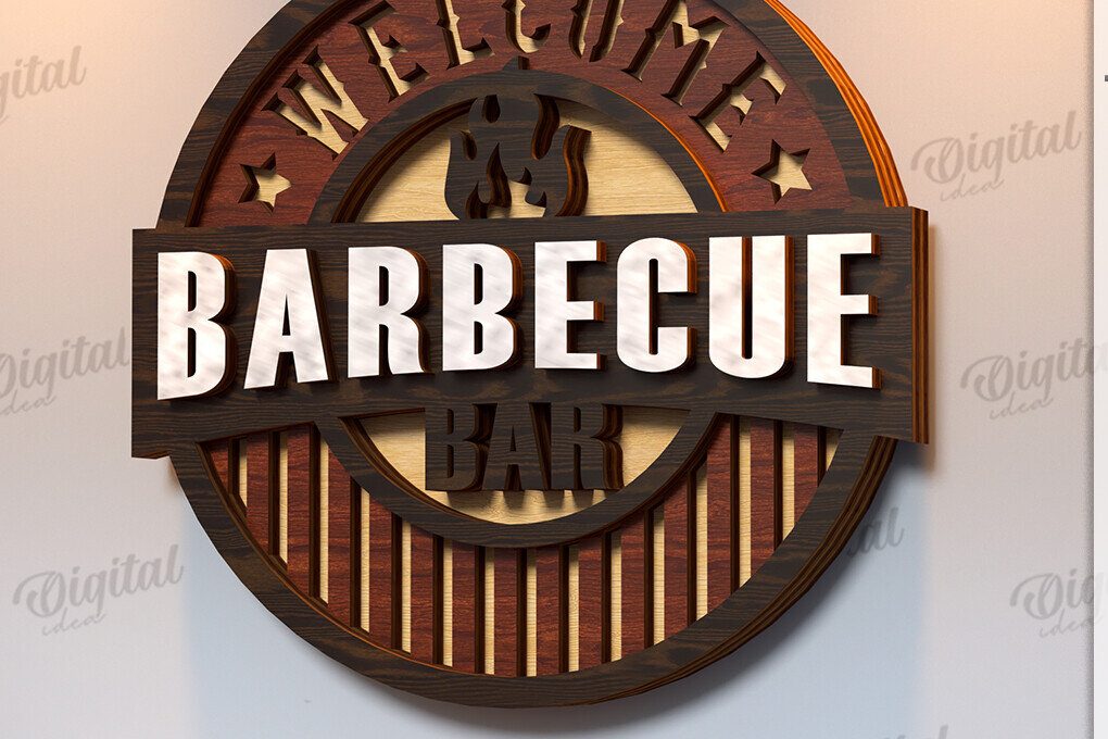 Intra απο ξύλο plywood 3mm-4mm πάχος πινακίδα μπαρ και γκριλ Δίασταση 30x20 cm INTRAFABR-123489131