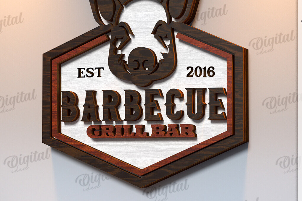 Intra απο ξύλο plywood 3mm-4mm πάχος πινακίδα μπαρ και γκριλ Δίασταση 30x20 cm INTRAFABR-123489716