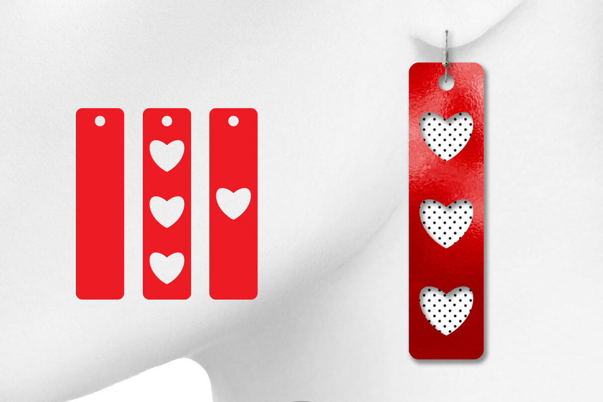 Σετ των 3 Intra απο ξύλο plywood 3mm-4mm πάχος Σκουλαρίκια μπαρ Δίασταση 3x3 cm INTRAFABR-8740349