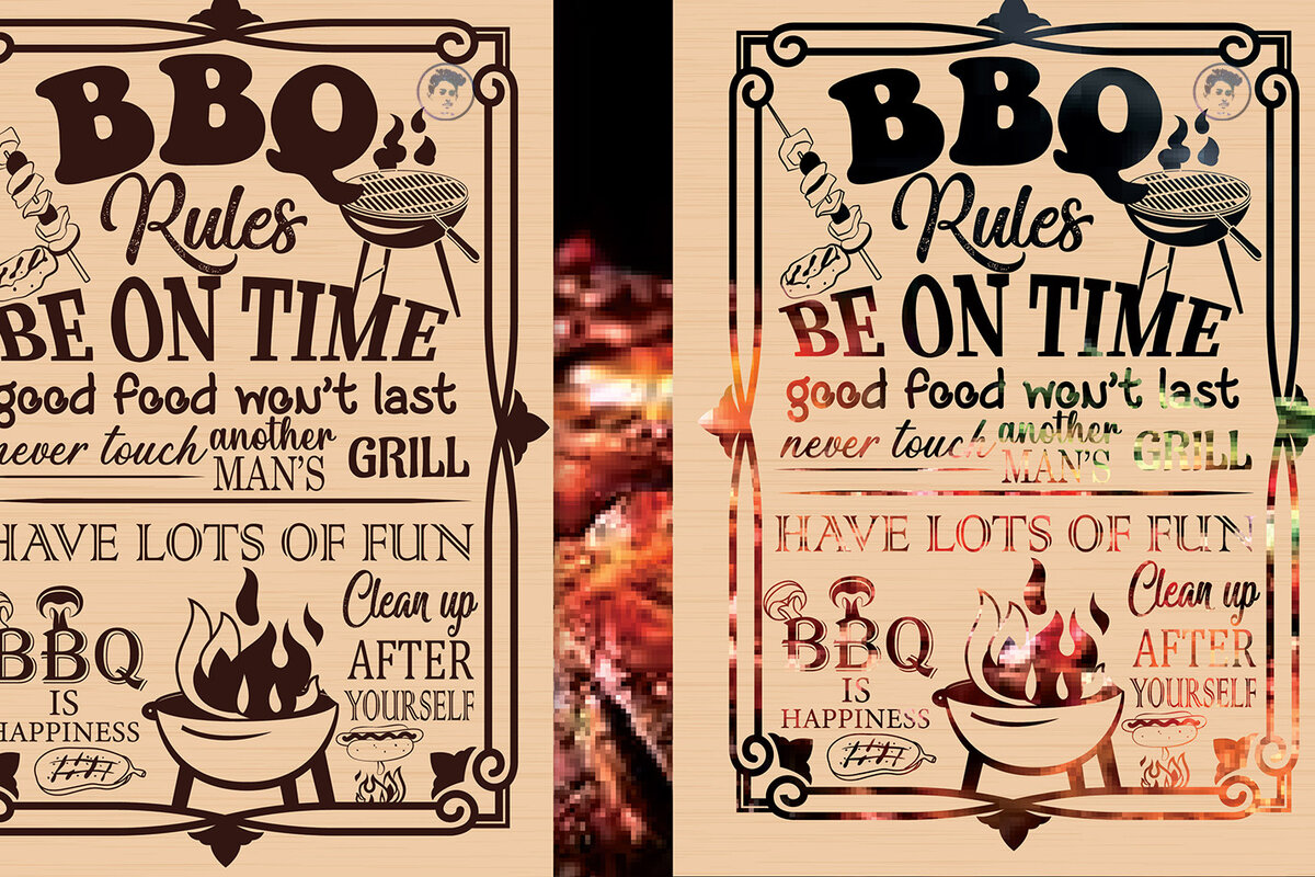 Intra απο ξύλο plywood 3mm-4mm πάχος Μπάρμπεκιου λέιζερ κομμένα διανυσματικά σημάδι σχέδιο BB Δίασταση 4000x4000 cm INTRAFABR-72017391