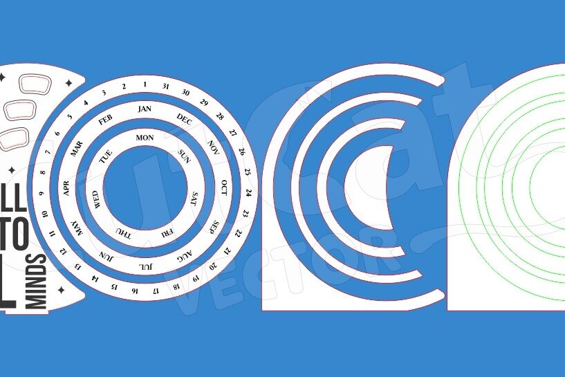 Intra απο ξύλο plywood 3mm-4mm πάχος Δώρο Μπέιζμπολ Desktop Perpetual Calendar Δίασταση 60x60 cm INTRAFABR-119836438