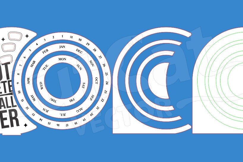 Intra απο ξύλο plywood 3mm-4mm πάχος Μπέιζμπολ Desktop Perpetual Calendar Δίασταση 60x60 cm INTRAFABR-119837388