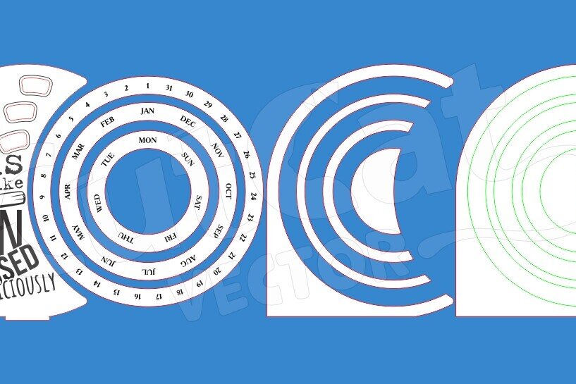 Intra απο ξύλο plywood 3mm-4mm πάχος Μπέιζμπολ Desktop Perpetual Calendar Δίασταση 60x60 cm INTRAFABR-119831165