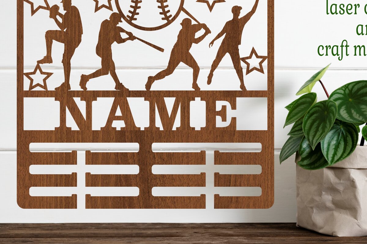 Intra απο ξύλο plywood 3mm-4mm πάχος αποκοπής Holder Medal Baseball Δίασταση 30x20 cm INTRAFABR-67572149