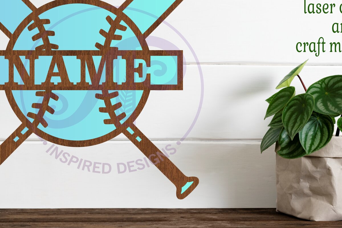 Σετ των 3 Intra απο ξύλο plywood 3mm-4mm πάχος Πινακίδα ονόματος μπέιζμπολ Δίασταση 6x6 cm INTRAFABR-82359231