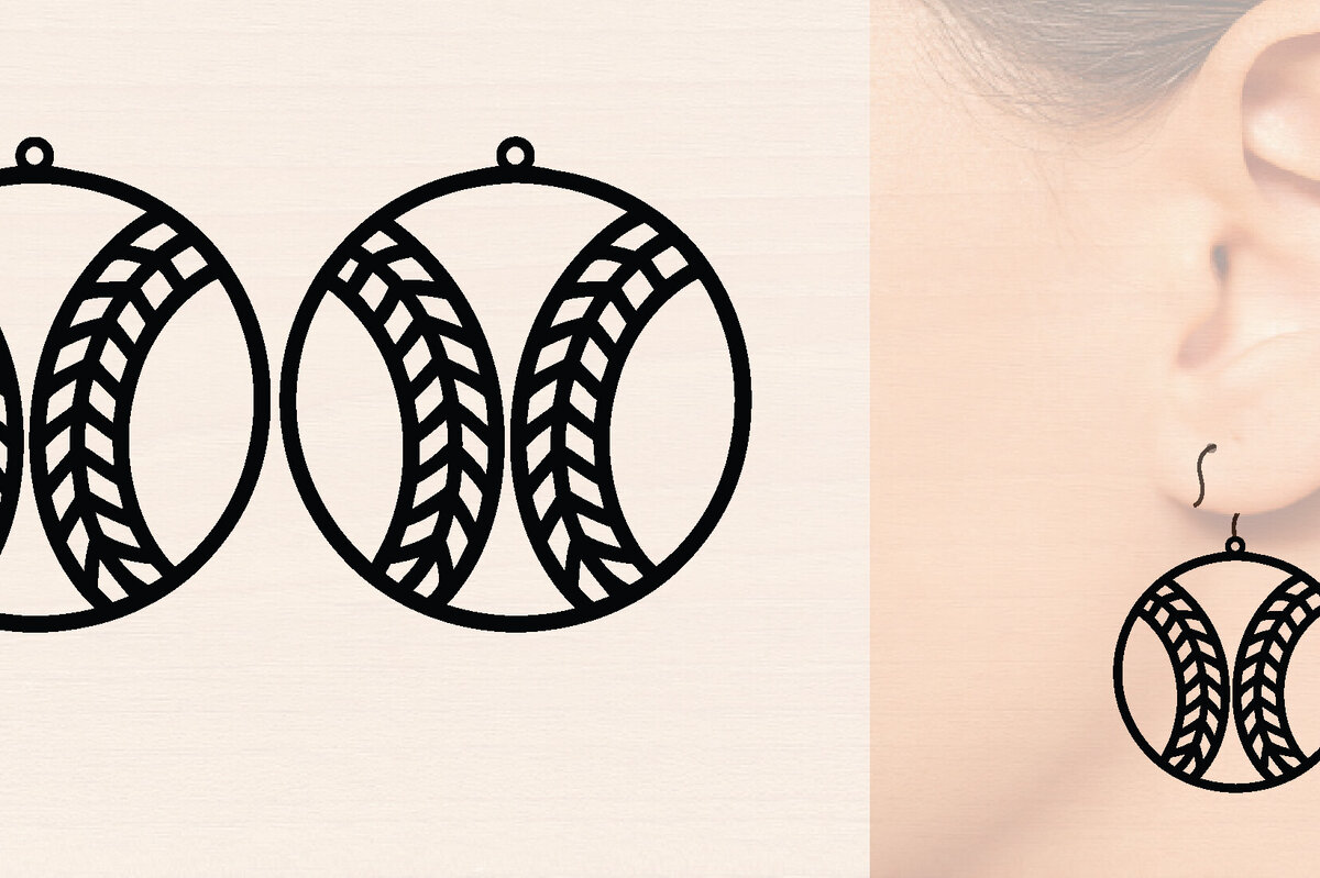 Intra απο ξύλο plywood 3mm-4mm πάχος Ξύλινα σκουλαρίκια μπέιζμπολ με Δίασταση 3000x3000 cm INTRAFABR-118025093