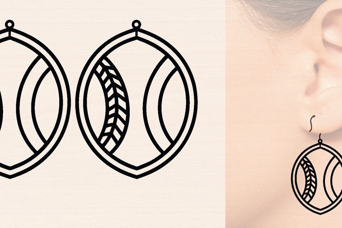 Intra απο ξύλο plywood 3mm-4mm πάχος Ξύλινα σκουλαρίκια μπέιζμπολ με Δίασταση 3000x3000 cm INTRAFABR-118025146