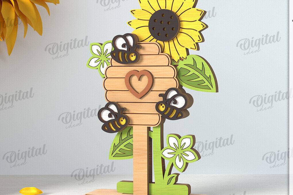 Intra απο ξύλο plywood 3mm-4mm πάχος με βάση μελισσών Δίασταση 30x20 cm INTRAFABR-122670069