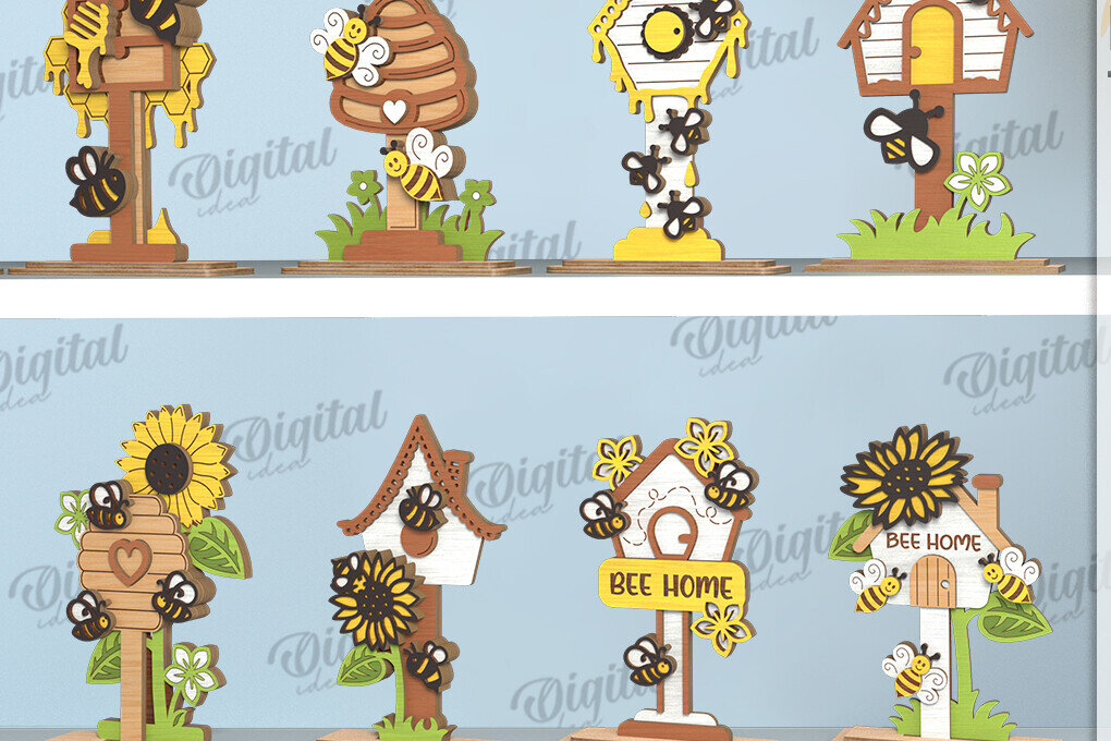 Intra απο ξύλο plywood 3mm-4mm πάχος Bee Stand Cut  Δίασταση 30x20 cm INTRAFABR-122380128