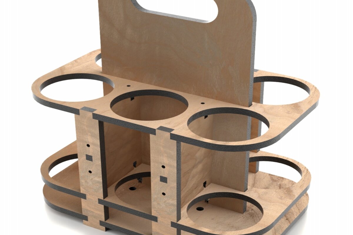 Σετ των 2 Intra απο ξύλο plywood 3mm-4mm πάχος με  Box Beer Box Δίασταση 4x16 cm INTRAFABR-113817541