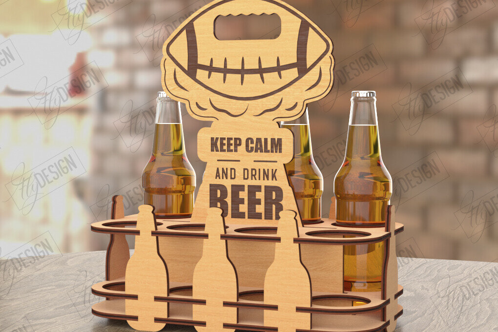 Σετ των 3 Intra απο ξύλο plywood 3mm-4mm πάχος Θήκη μπύρας | Μπουκαλοθήκη |Καλάθι μπύρας Δίασταση 15x15 cm INTRAFABR-119308899