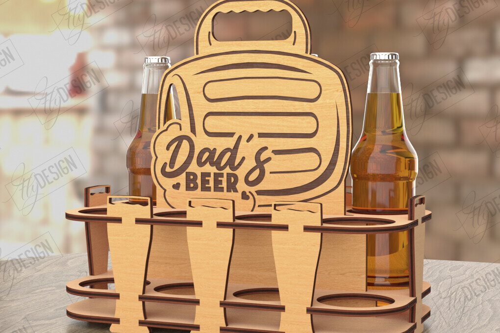 Σετ των 2 Intra απο ξύλο plywood 3mm-4mm πάχος Θήκη μπύρας | Μπουκαλοθήκη |Καλάθι μπύρας Δίασταση 15x15 cm INTRAFABR-119308895