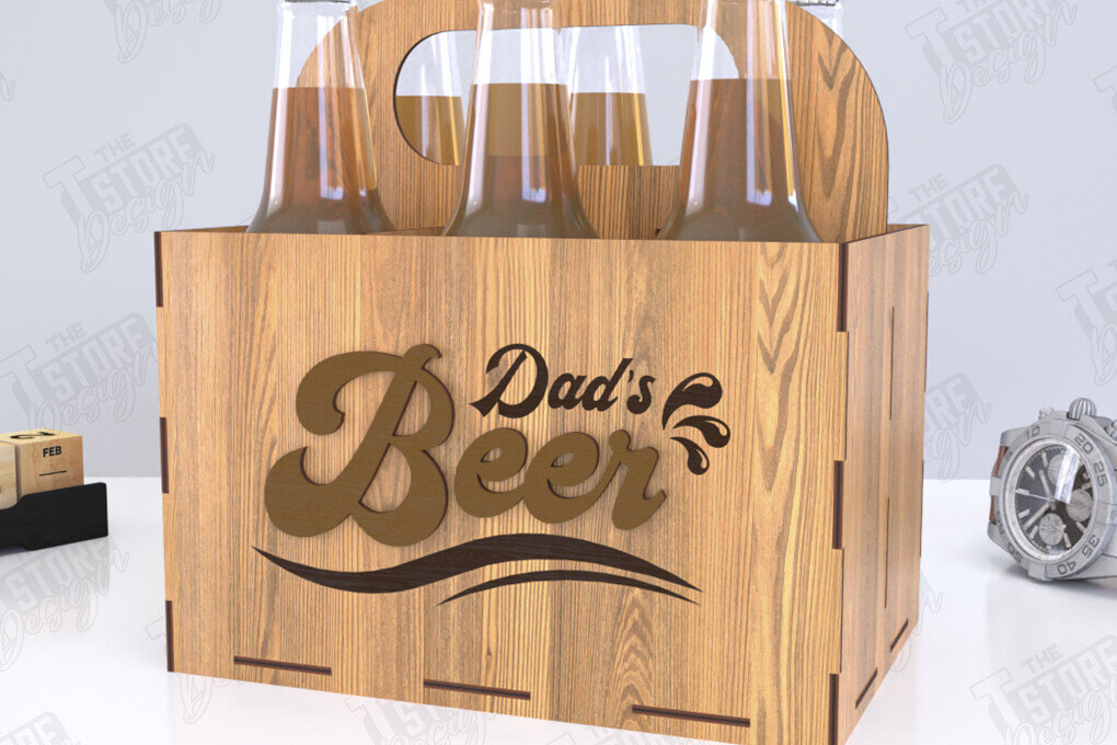 Σετ των 2 Intra απο ξύλο plywood 3mm-4mm πάχος θήκης μπύρας | Καλάθι μπύρας |CNC Δίασταση 15x15 cm INTRAFABR-119884866