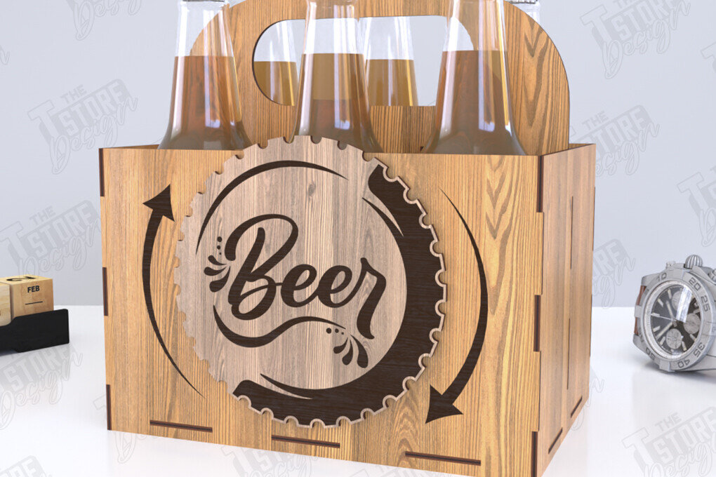 Intra απο ξύλο plywood 3mm-4mm πάχος θήκης μπύρας | Καλάθι μπύρας |CNC Δίασταση 15x15 cm INTRAFABR-119722561