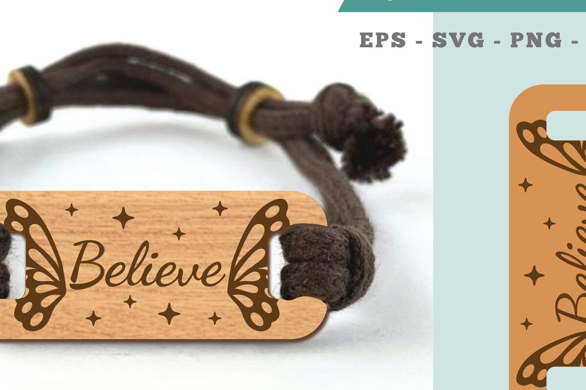 Σετ των 3 Intra απο ξύλο plywood 3mm-4mm πάχος Πιστέψτε βραχιόλι κοπής με λέιζερ Δίασταση 5x5 cm INTRAFABR-105089253