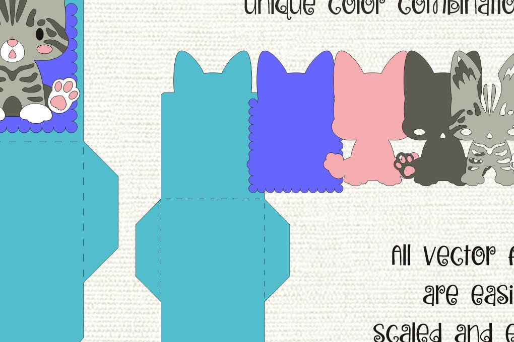 Σετ των 2 Intra απο ξύλο plywood 3mm-4mm πάχος Γάτα Βεγγάλης | Πρότυπο θήκης δωροκάρτας Δίασταση 15x15 cm INTRAFABR-102879114