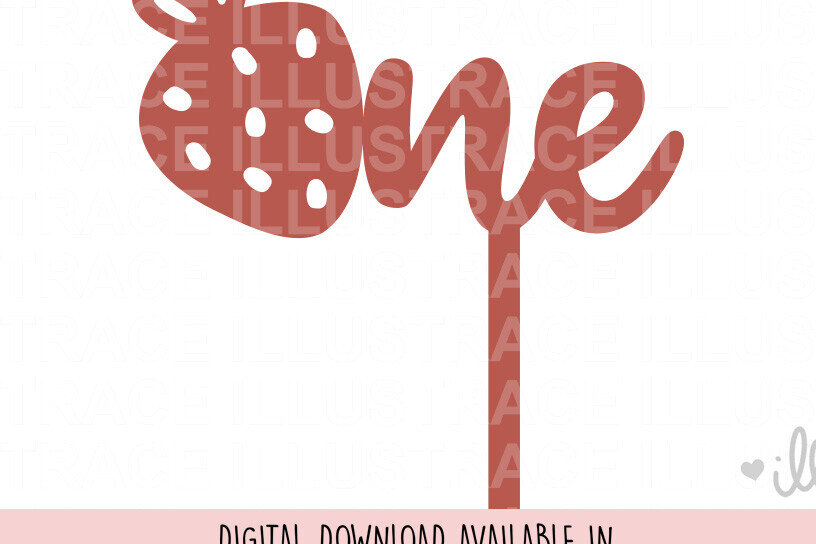 Σετ των 2 Intra απο ξύλο plywood 3mm-4mm πάχος Berry 1st Birthday Cake Topper Δίασταση 15x15 cm INTRAFABR-101798143