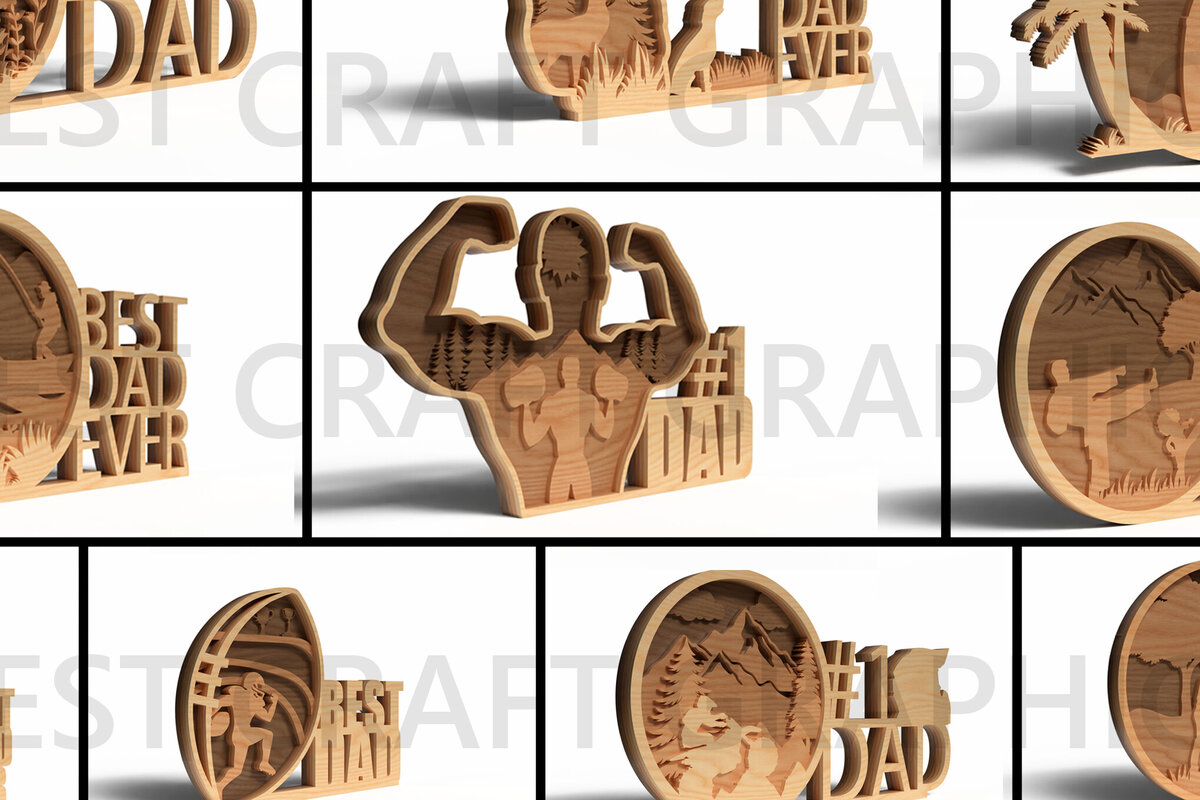 Intra απο ξύλο plywood 3mm-4mm πάχος Καλύτερη δέσμη 3D Dad Δίασταση 30x20 cm INTRAFABR-121928243