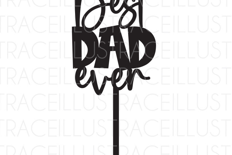 Intra απο ξύλο plywood 3mm-4mm πάχος Το καλύτερο Dad Ever Cake Topper Δίασταση 30x20 cm INTRAFABR-64478513