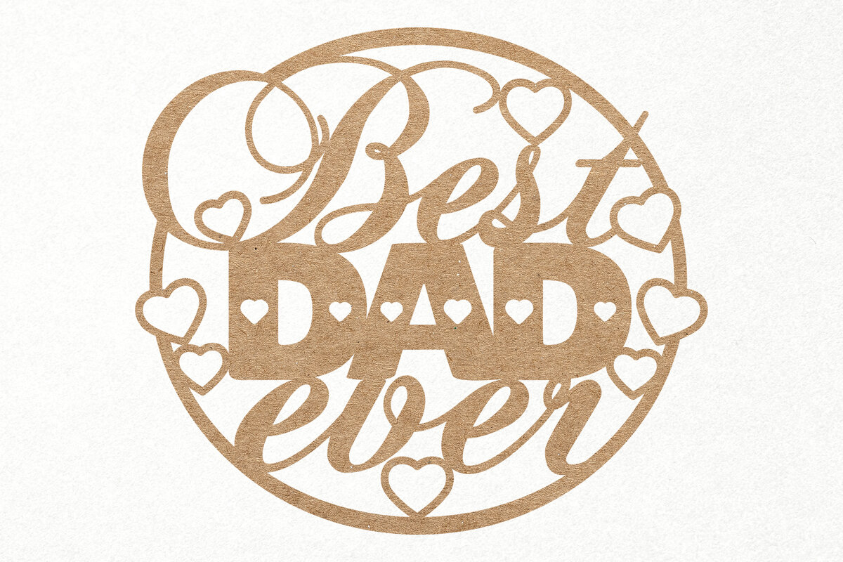 Intra απο ξύλο plywood 3mm-4mm πάχος Best Dad Ever , Cake Topper File Δίασταση 30x20 cm INTRAFABR-24934165