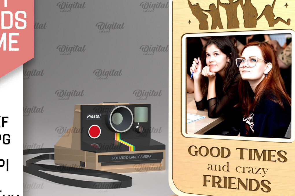 Σετ των 2 Intra απο ξύλο plywood 3mm-4mm πάχος Best Friends Κορνίζα φωτογραφιών Δίασταση 20x30 cm INTRAFABR-97711328