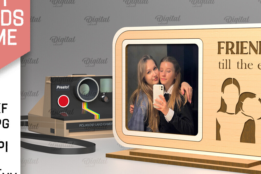 Σετ των 2 Intra απο ξύλο plywood 3mm-4mm πάχος Best Friends Κορνίζα φωτογραφιών Δίασταση 20x30 cm INTRAFABR-97711344