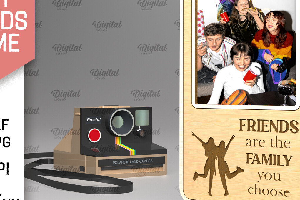 Σετ των 2 Intra απο ξύλο plywood 3mm-4mm πάχος Best Friends Κορνίζα φωτογραφιών Δίασταση 20x30 cm INTRAFABR-97711421