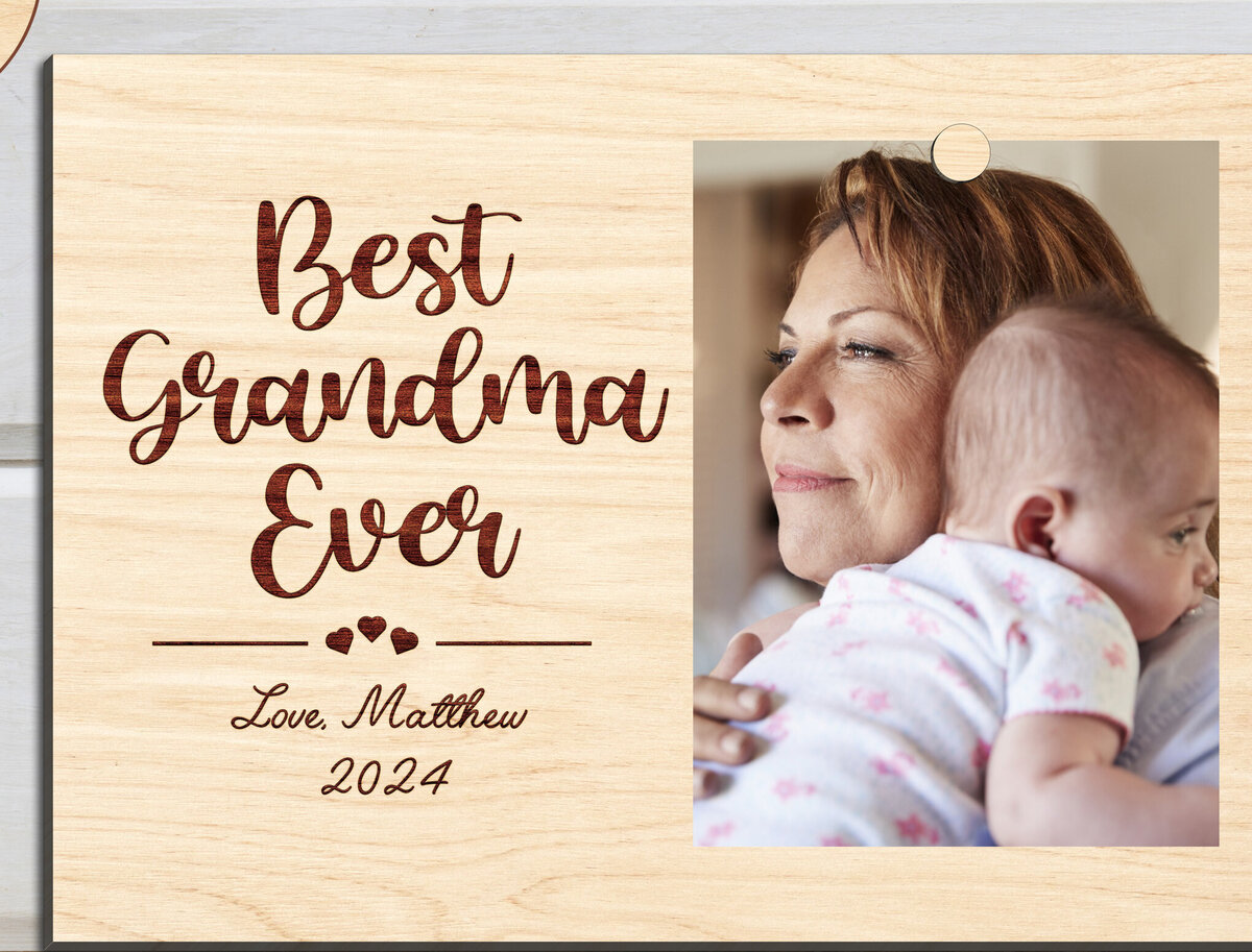 Σετ των 2 Intra απο ξύλο plywood 3mm-4mm πάχος Το καλύτερο γιαγιά ποτέ καρέ Δίασταση 20x30 cm INTRAFABR-96479379