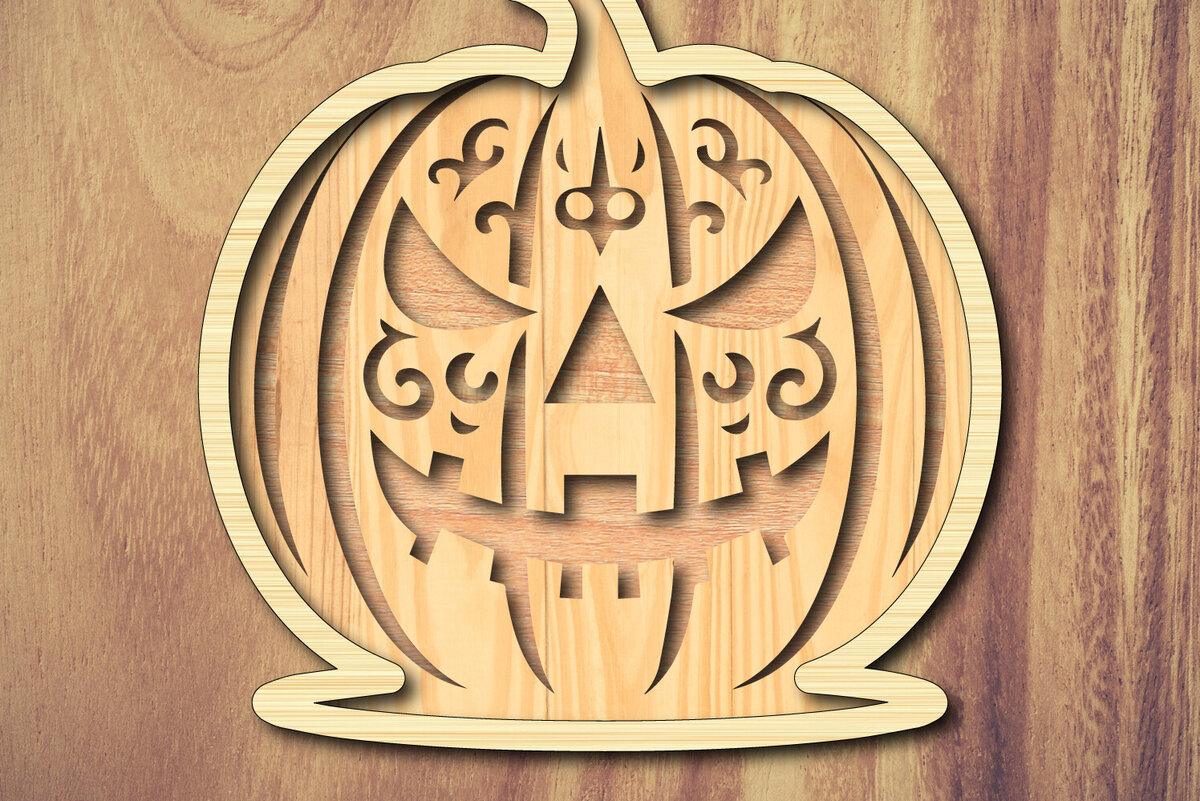 Σετ των 3 Intra απο ξύλο plywood 3mm-4mm πάχος Καλύτερο σχέδιο αποκριάτικων κολοκύθας με λέιζερ Δίασταση 4x4 cm INTRAFABR-118219542