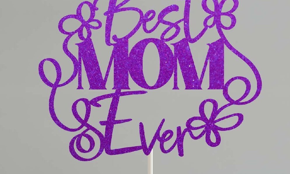 Σετ των 2 Intra απο ξύλο plywood 3mm-4mm πάχος Το καλύτερο Mom Ever Cake Topper Δίασταση 15x15 cm INTRAFABR-121519454